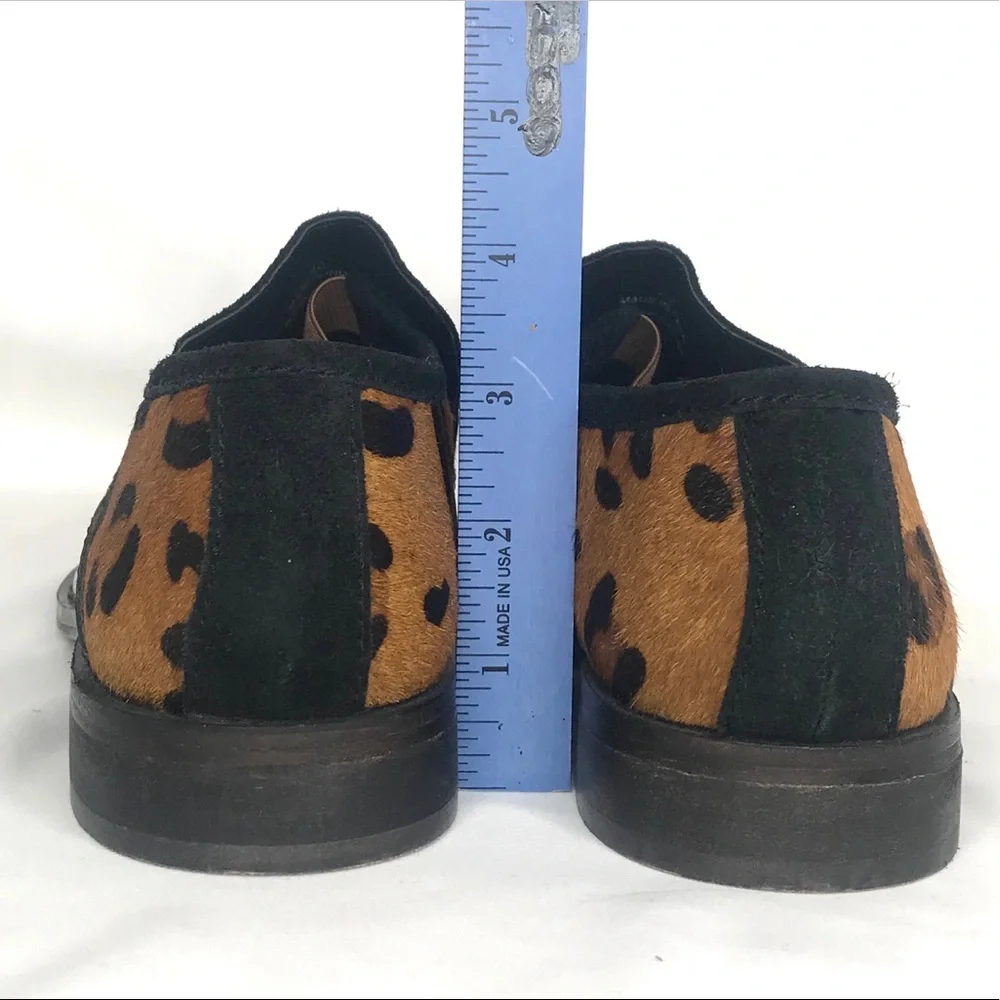 Free People Black Patent & Leopard Print Loafers